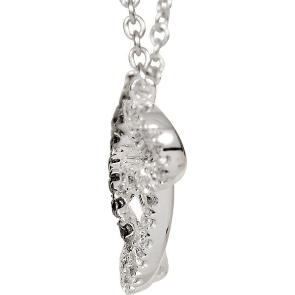 1/5 CTW Black & White Diamond Infinity 16" Necklace